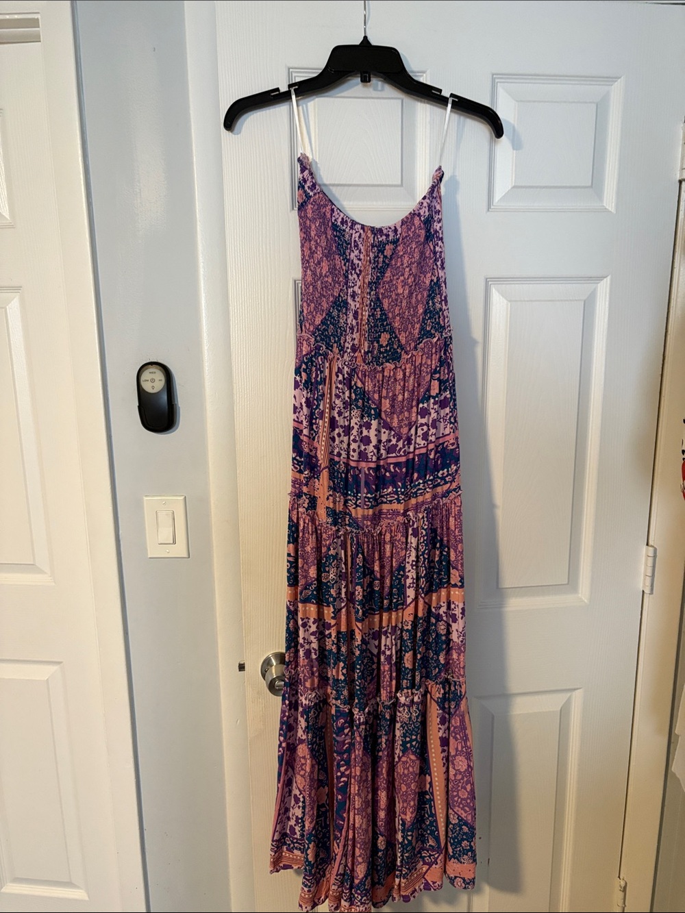 Abel  the label Boho Maxi Sundress in Pink and Purple smock top